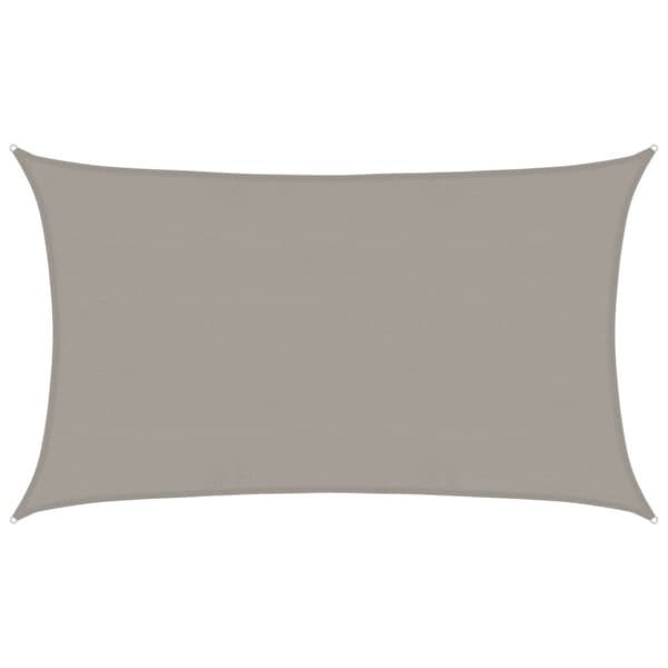 Solsegel 160 g/m² rektangulär ljusgrå 5x8 m HDPE