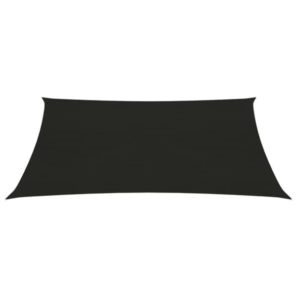 solsejl 2x2,5 m 160 g/m² HDPE sort