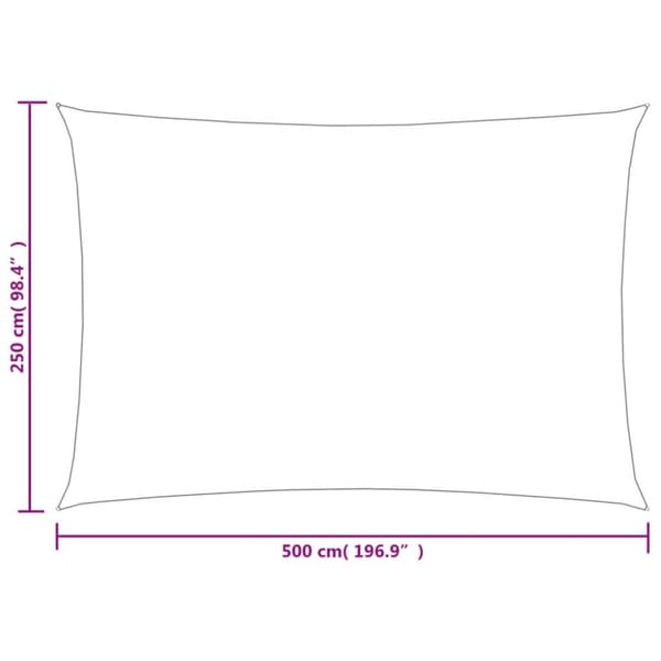Solsegel 160 g/m² rektangulär ljusgrön 2,5x5 m HDPE
