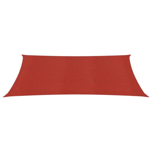 solsejl 2,5x4 m 160 g/m² HDPE rød