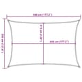 Pikkukuva 10 / 10: Aurinkopurje 160 g/m² suorakaide vaaleanharmaa 3,5x5 m HDPE