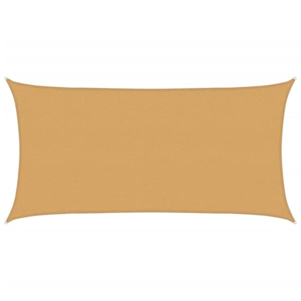 Solsegel 160 g/m² rektangulär sand 2x4 m HDPE