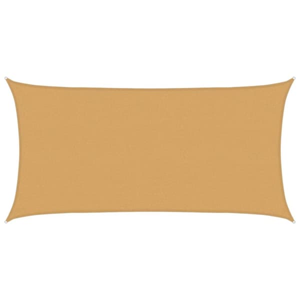 Solsegel 160 g/m² rektangulär sand 2,5x5 m HDPE