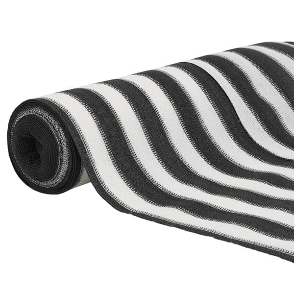 Insynsskyddsnät antracit och vit 1,5x10 m HDPE 195 g/m²