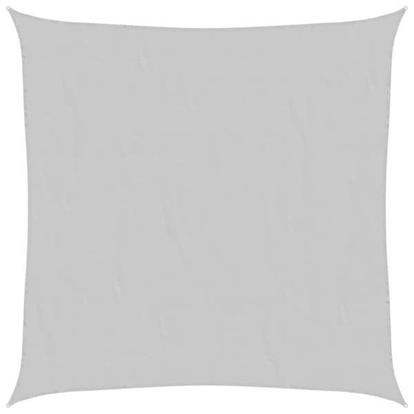 Solsegel ljusgrå 6x6 m 100% polyesteroxford