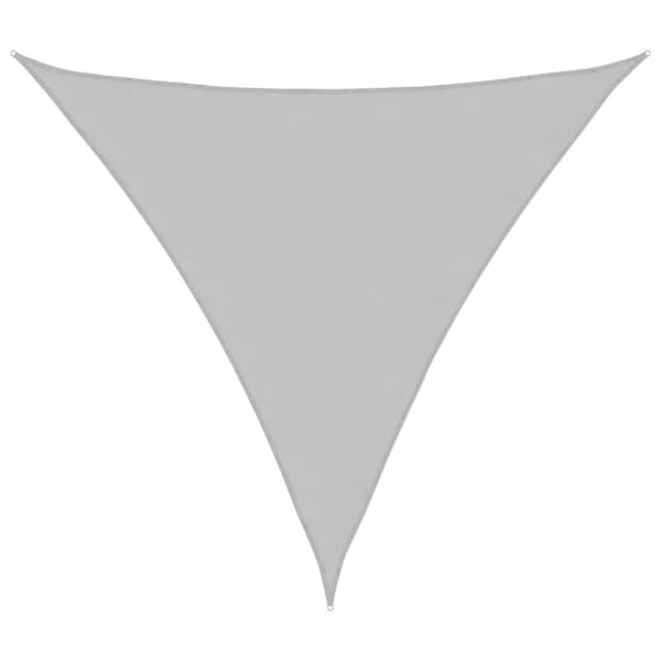 solsejl 4,5x4,5x4,5 m 100 % polyesterstof lysegrå