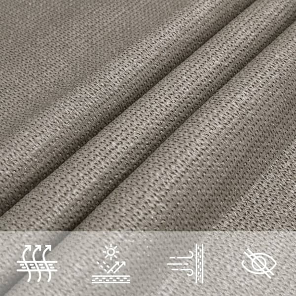 Solsegel 160 g/m² rektangulär ljusgrå 2,5x3 m HDPE