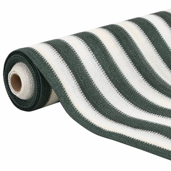 Insynsskyddsnät grön och vit 1x10 m HDPE 195 g/m²