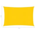 Pikkukuva 6 / 6: Aurinkopurje 160 g/m² keltainen 3x4 m HDPE