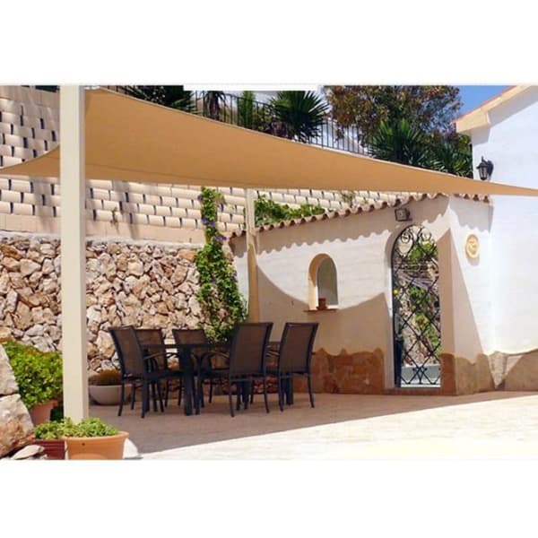 Shade Sail TEMPSA Rektangel 2x3m Beige - Vattentät och Anti-UV