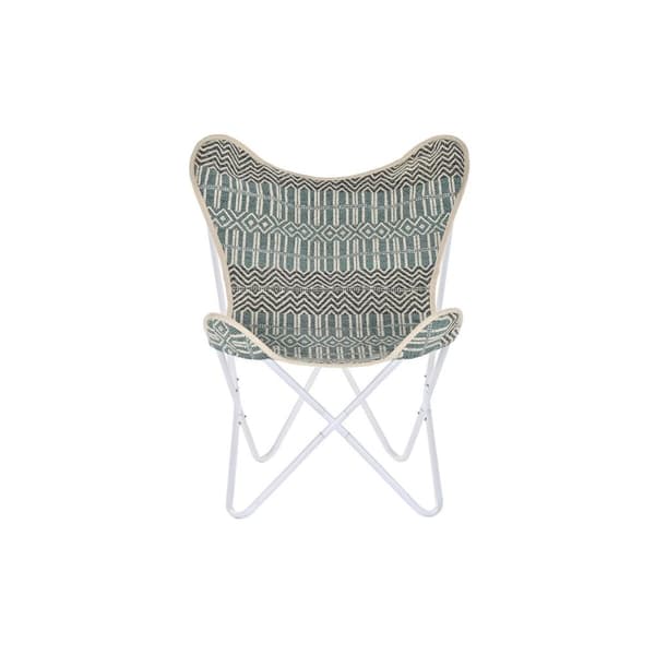 Trädgårdssoffa DKD Home Decor Blå Vit Grön Järn 74 x 65 x 90 cm