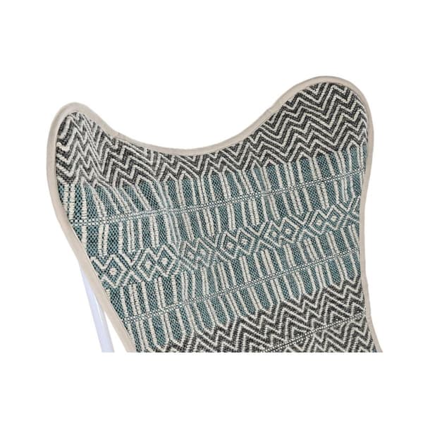 Trädgårdssoffa DKD Home Decor Blå Vit Grön Järn 74 x 65 x 90 cm