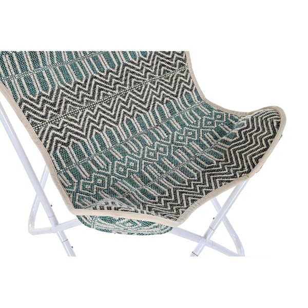 Trädgårdssoffa DKD Home Decor Blå Vit Grön Järn 74 x 65 x 90 cm