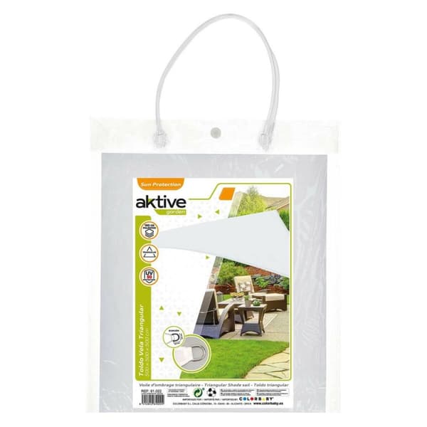 Skugga segel Aktive Triangulär Vit 500 x 500 cm (4 antal)