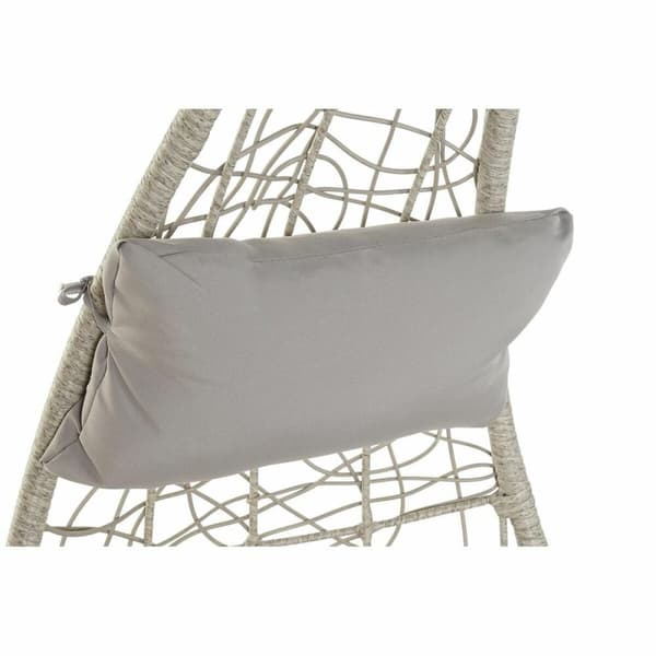 Hængende havestol DKD Home Decor 82 x 75 x 125 cm Metal syntetisk spanskrør Lysegrå (82 x 75 x 125 cm)
