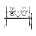 Miniatyrbillede 5 af 5: Bænk DKD Home Decor Keramik Mosaik Sort Metal Multifarvet (111 x 54 x 88 cm)