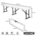Miniatyrbillede 4 af 4: Bænk Lifetime Hvid Foldbar 183 x 42 x 29 cm