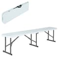 Miniatyrbillede 1 af 4: Bænk Lifetime Hvid Foldbar 183 x 42 x 29 cm