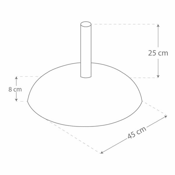 Fod for strandparasol Aktive 45 x 33 x 45 cm Cement Stål