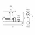 Miniatyrbillede 3 af 3: Remskive til pergola Micel TLD21 Nylon 65 x 18,5 x 48 mm Løber Hvid