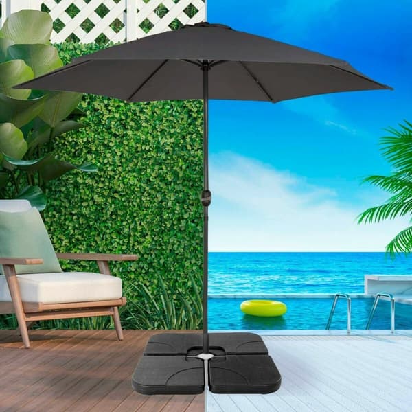 Fod for strandparasol Aktive 50 x 50 x 7,5 cm Plastik 80 kg 4 Dele