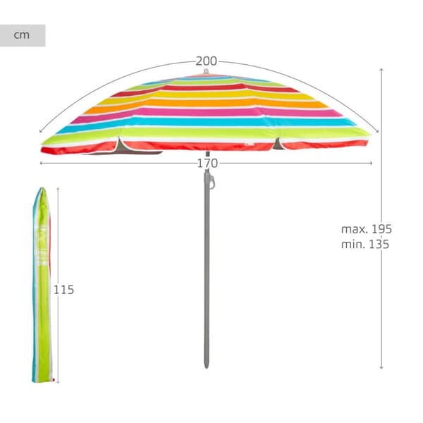 Aurinkovarjo Aktive 200 x 195 x 200 cm (6 enheter)