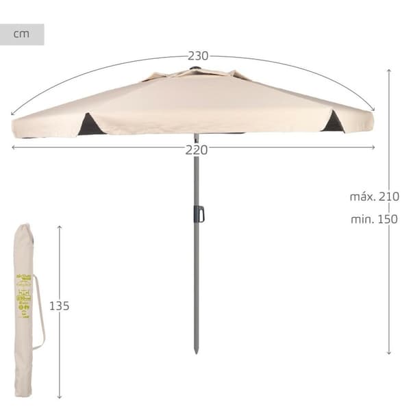 Aurinkovarjo Aktive 230 x 210 x 230 cm (2 enheter)