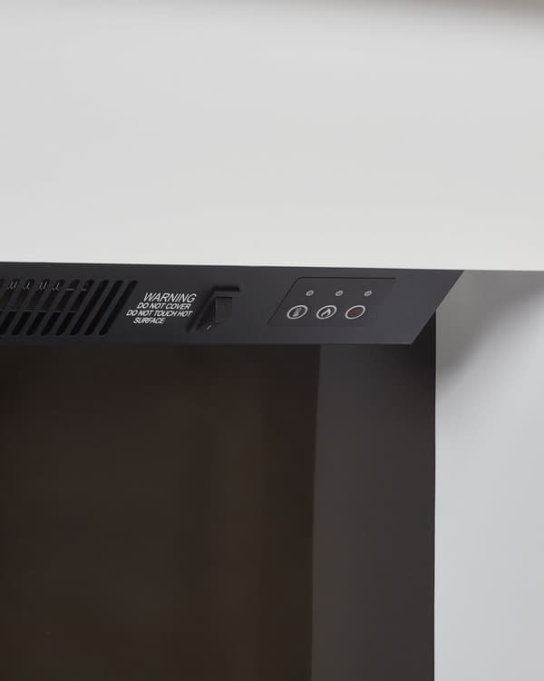 Elektrisk Eldstad Värmare Vit MDF Mantel LED Eldflammor med Termostat Fläkt Fjärrkontroll Vardagsrum Sovrum