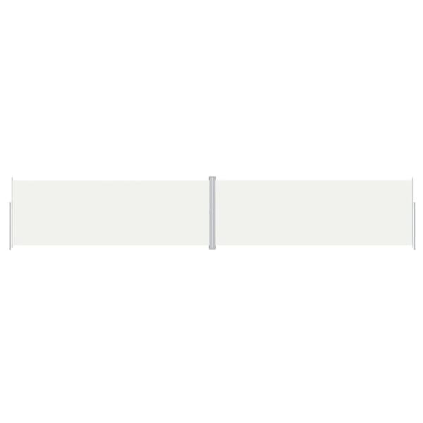 Infällbar sidomarkis gräddvit 220x1200 cm