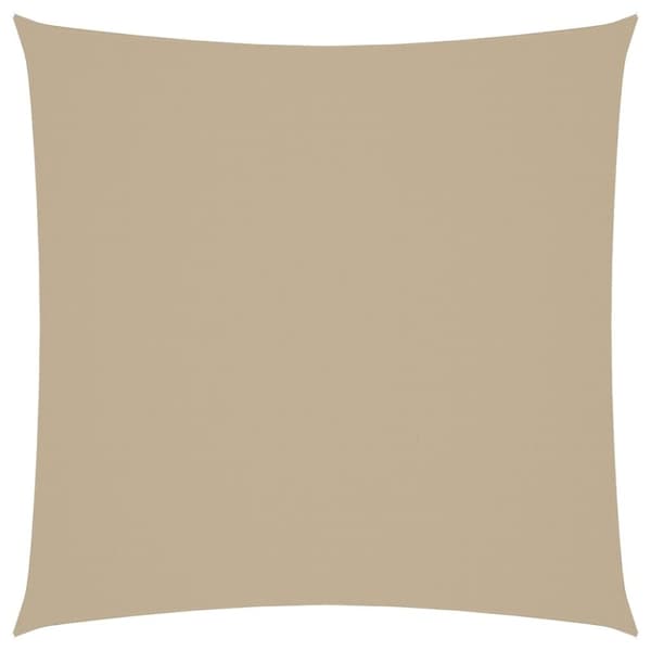 Solsegel oxfordtyg fyrkantigt 7x7 m beige