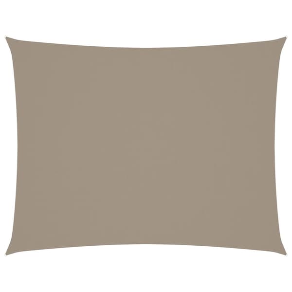 Solsegel oxfordtyg rektangulärt 6x7 m taupe