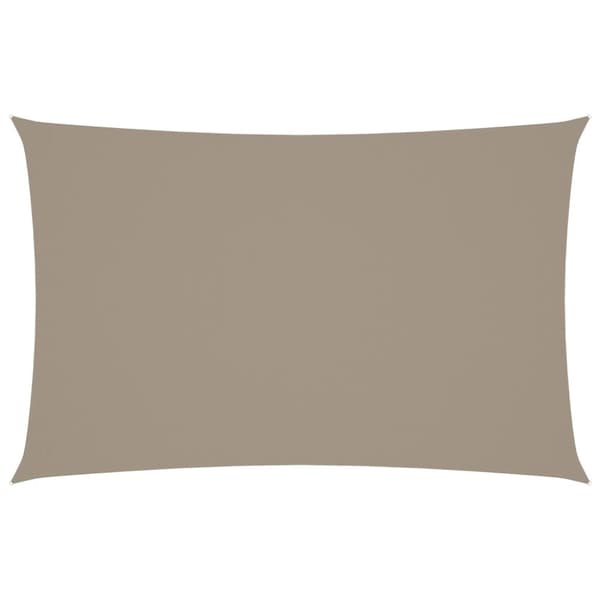 Solsegel oxfordtyg rektangulärt 5x8 m taupe