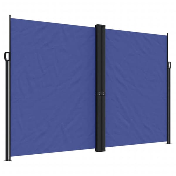 Infällbar sidomarkis blå 220x600 cm