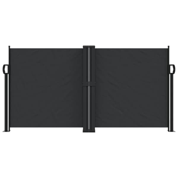Infällbar sidomarkis svart 120x600 cm