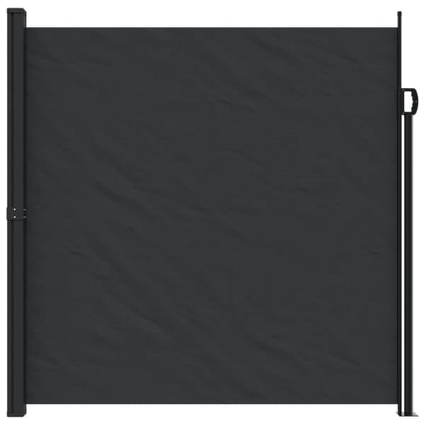 Infällbar sidomarkis 200x600 cm svart