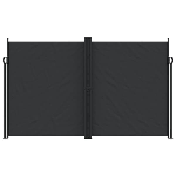 Infällbar sidomarkis svart 200x1000 cm