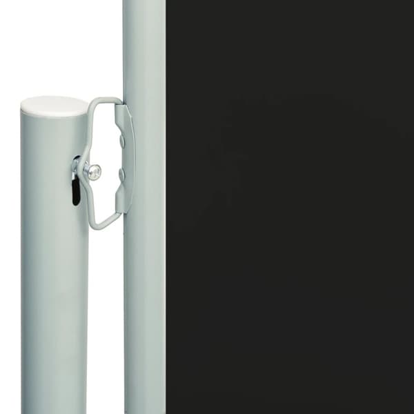 Infällbar sidomarkis 180x600 cm svart