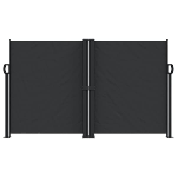 Infällbar sidomarkis svart 140x1200 cm