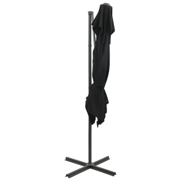 Frihängande trädgårdsparasoll med ventilation svart 250x250 cm