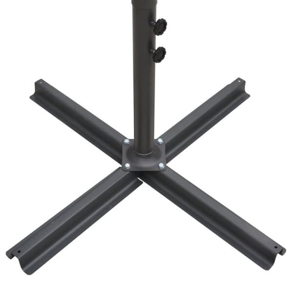 Dubbelt parasoll med stålstång 250x250 cm grön