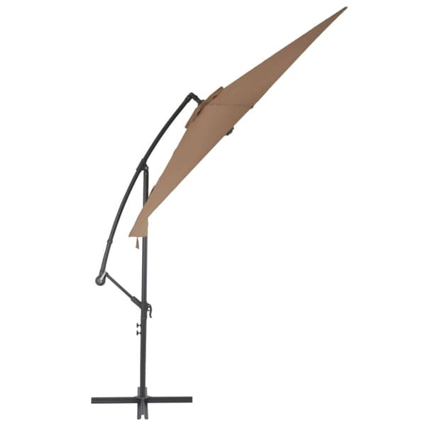 Frihängande trädgårdsparasoll med aluminiumstång 300 cm taupe