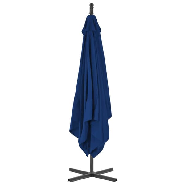 Frihängande trädgårdsparasoll med stålstång 250x250 cm azur