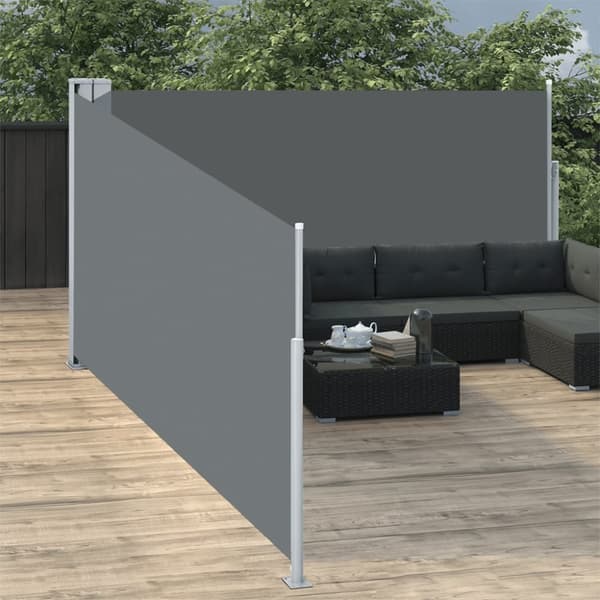 Infällbar sidomarkis antracit 140x1000 cm