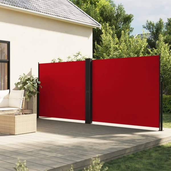 Infällbar sidomarkis röd 180x1200 cm