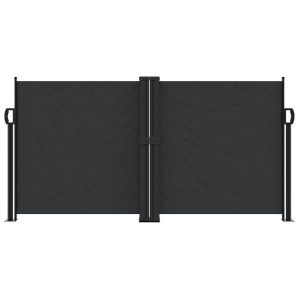 Infällbar sidomarkis svart 120x1000 cm