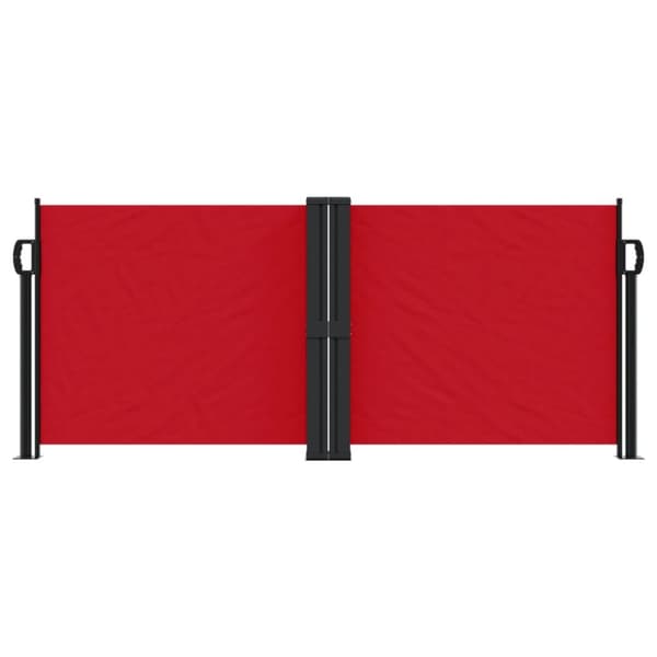 Infällbar sidomarkis röd 100x600 cm