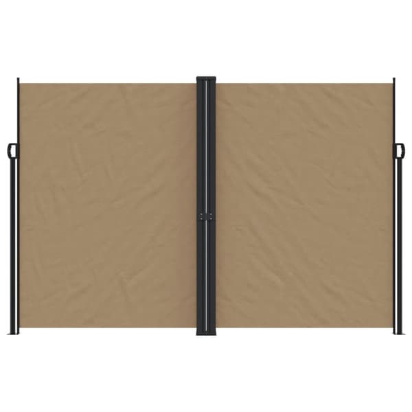 Infällbar sidomarkis taupe 220x1000 cm