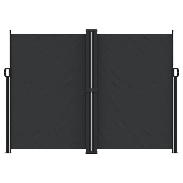 Infällbar sidomarkis svart 180x1200 cm