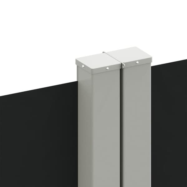 Infällbar sidomarkis svart 140x1200 cm