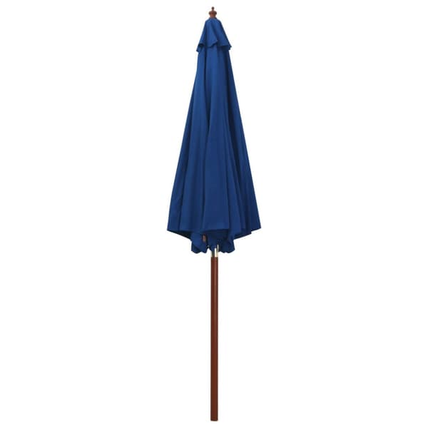Parasoll med trästolpe 300x258 cm blå
